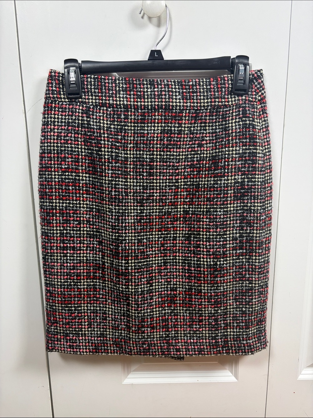 Banana Republic Tweed Pencil Skirt in Black, Red & Cream Size 2 Nee Career